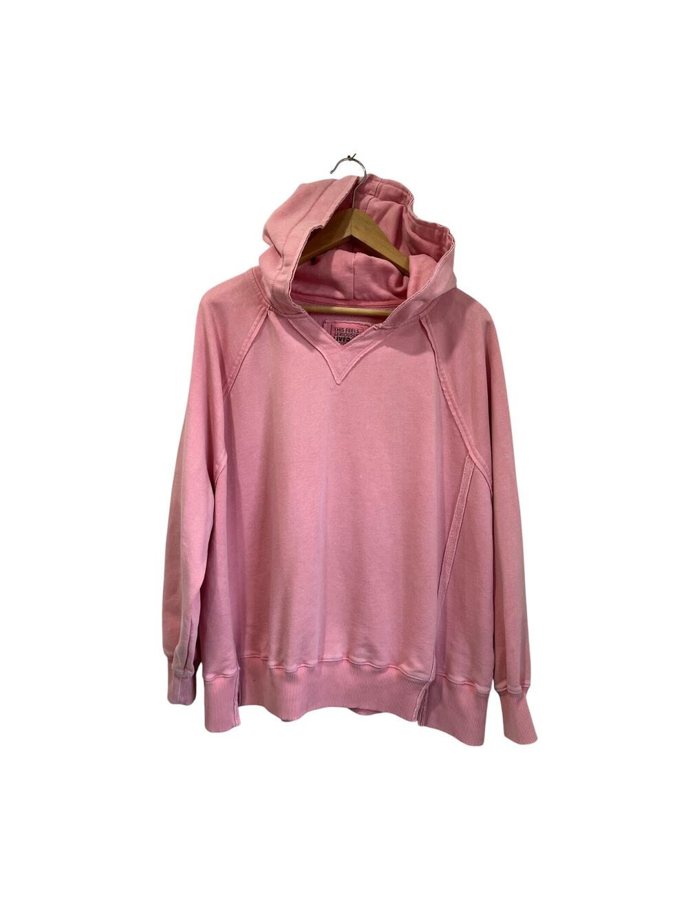 American Eagle Oversized Pink Distressed Sweater Cotton Blend Casual‎ Size Small